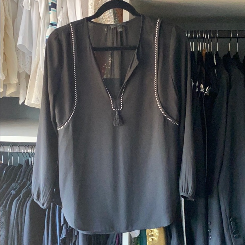 JCrew Tunic with braiding detail and tassel